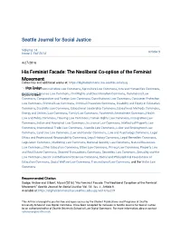 His Feminist Facade: the Neoliberal Co-Option of the Feminist Movement Follow This and Additional Works At