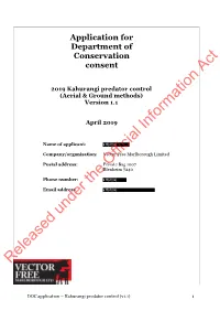 Kahurangi VTA Application 2019