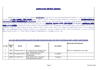 List of Applications Accepted and Rejected for the Post of Masalchi / Night Watchman