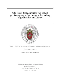 OS-Level Frameworks for Rapid Prototyping of Process Scheduling Algorithms on Linux