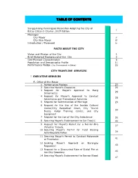 Table of Contents