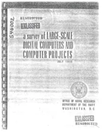 A Survey of Large-Scale Digital Computers And