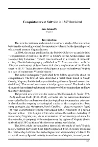 Conquistadors at Saltville in 1567 Revisited