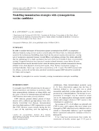 Modelling Immunization Strategies with Cytomegalovirus Vaccine Candidates