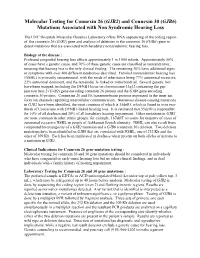 Molecular Test for Non Syndromic Hearing Loss