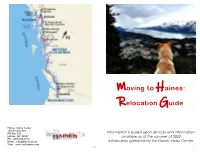 Moving to Haines: Relocation Guide