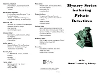 Mystery Series Featuring Private Detectives