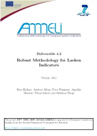 Robust Methodology for Laeken Indicators