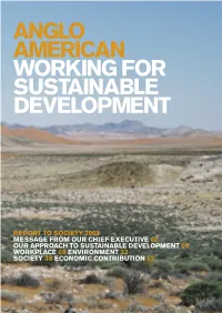 Anglo American Working for Sustainable Development