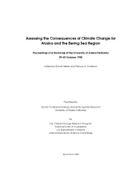 Assessing the Consequences of Climate Change for Alaska and the Bering Sea Region