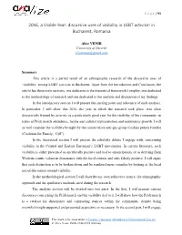 Discursive Uses of Visibility in LGBT Activism in Bucharest, Romania