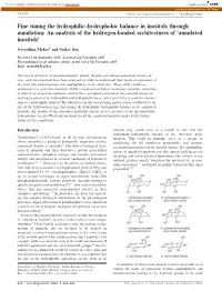 Fine Tuning the Hydrophilic–Hydrophobic Balance in Inositols Through Annulation: an Analysis of the Hydrogen-Bonded Architectures of ‘Annulated Inositols’