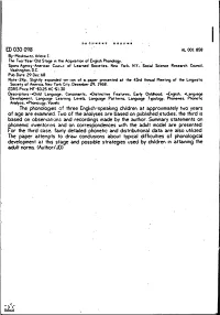 For the Third Case. Fairly Detailed Phonetic and Distributional Data Are Also Utilized