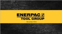 November 2019 Forward-Looking Statements