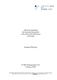 Obstacles Impeding the Regional Integration of the Kvemo Kartli Region of Georgia