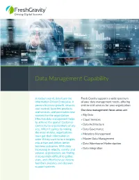 Data Management Capability