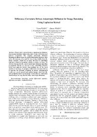 Difference Curvature Driven Anisotropic Diffusion for Image Denoising Using Laplacian Kernel