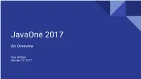 Javaone 2017