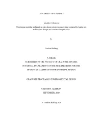 Modular Urbanism: Combining Modular and Multi-Scalar Design Strategies in Creating Sustainable Landscape Architecture Design and Construction Processes
