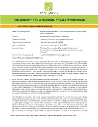 Pre-Concept for a Regional Project/Programme