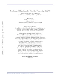 Randomized Algorithms for Scientific Computing (RASC)