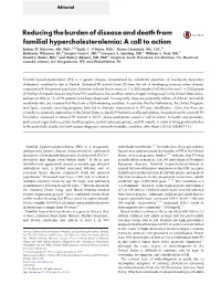 Reducing the Burden of Disease and Death from Familial Hypercholesterolemia: a Call to Action Joshua W