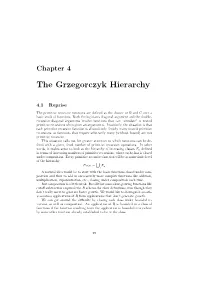 The Grzegorczyk Hierarchy