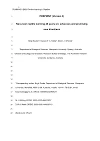 (Version 2) Non-Avian Reptile Learning 40 Years On