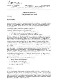 2018 Exit Interview Report Hutt International Boys School April 2016
