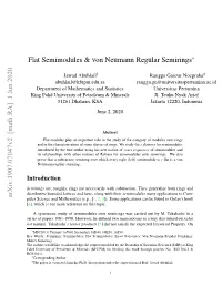 1 Jun 2020 Flat Semimodules & Von Neumann Regular Semirings