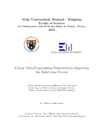Belgium a Logic Meta-Programming Framework for Supporting The