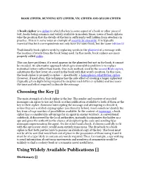 Book Cipher, Running Key Cipher, Vic Cipher and Secom Cipher