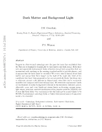 Dark Matter and Background Light