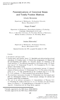 Parametrizations of Canonical Bases and Totally Positive Matrices Arkady Berenstein