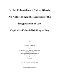Settler Colonialism + Native Ghosts