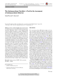 The Sadomasochism Checklist : a Tool for the Assessment of Sadomasochistic Behavior