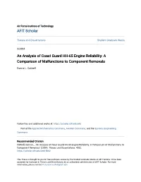 An Analysis of Coast Guard HH-65 Engine Reliability: a Comparison of Malfunctions to Component Removals