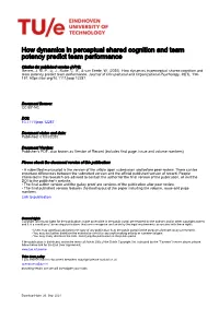 How Dynamics in Perceptual Shared Cognition and Team Potency Predict Team Performance
