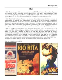 July/August 2007 RKO Theatres Was Part of the Same Company That