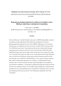 Regional Geochemical Patterns in South-East Scotland: Source Lithology, Inheritance and Glacial Overprinting