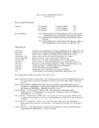 2005 NOAA Proposal Curriculum Vitae (Pdf)