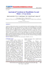 Anatomical Variations in Mandibular Second Molar: a Case Series
