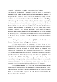 Appendix 1 – Protocol for Preventing Or Reversing Chronic Disease The