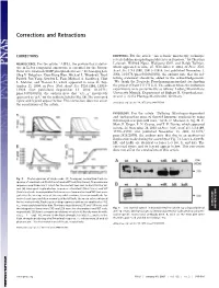 Corrections and Retractions