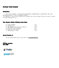 Developer Guide Document