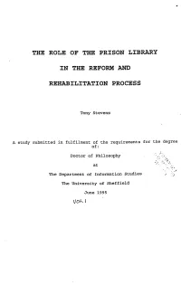 The Role of the Prison Library in the Reform and Rehabilitation Process