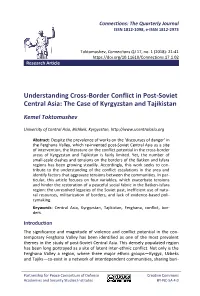 Understanding Cross-Border Conflict in Post-Soviet Central Asia: the Case of Kyrgyzstan and Tajikistan
