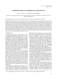 Urbanization Effects on Carabid Diversity in Boreal Forests