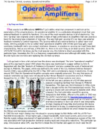 What Exactly Is an Operational Amplifier? Let's Define What That Component Is and Look at the Parameters of This Amazing Device