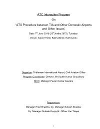 ATC Interaction Program on 'ATS